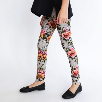 Youth Bamboo Leggings | Terracotta Rib