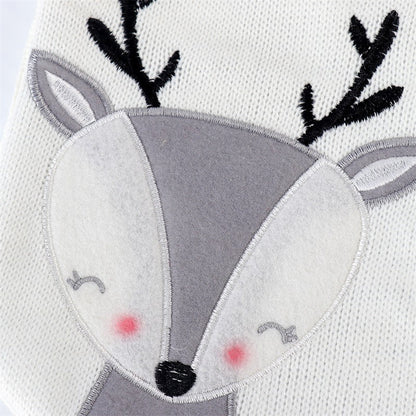 Christmas Fox Wool Stockings – Cute Plush Holiday Gift Stockings, 3 Colors