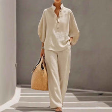 Ensemble de vêtements d'été pour femmes : haut pull ample à manches courtes et pantalon à jambes droites