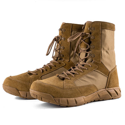 Bottes tactiques de combat pour hommes – Bottes de randonnée et de travail imperméables avec soutien de la cheville