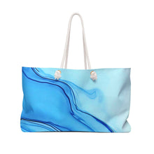 Sac de voyage Blue Marble Wave | Grand sac fourre-tout abstrait océan