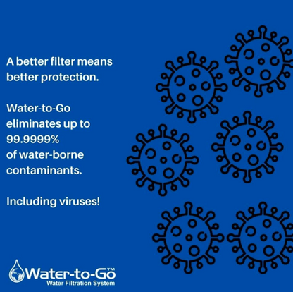 Bouteille filtrante de purification d'eau WatertoGo 75cL Élimine 99,9 % des contaminants