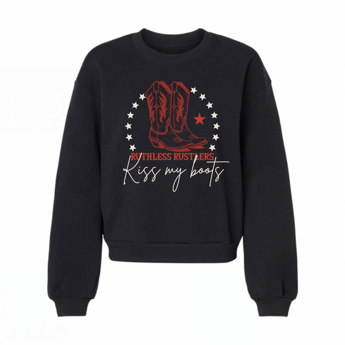 KISS MY BOOTS SWEATSHIRT | Black