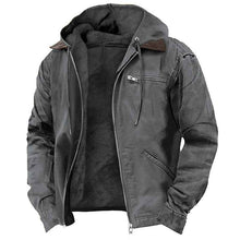 Manteau d'hiver à capuche avec poches, veste polaire chaude zippée, vêtement décontracté pour homme