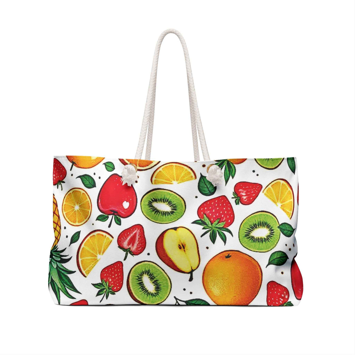 Sac de week-end motif fruits tropicaux | Ananas Fraise Kiwi, Grand cabas
