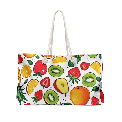 Sac de week-end motif fruits tropicaux | Ananas Fraise Kiwi, Grand cabas