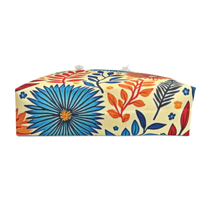 Sac de voyage à motif floral coloré | Grand fourre-tout à fleurs et feuilles de style bohème