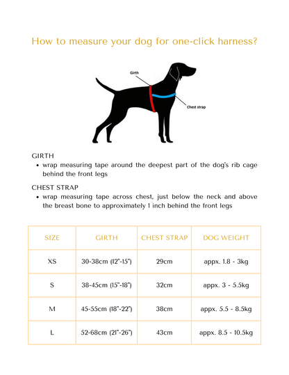Heather Tartan One-Click Dog Harness