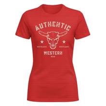 T-SHIRT AUTHENTIQUE POUR FEMME STYLE WESTERN | Rouge