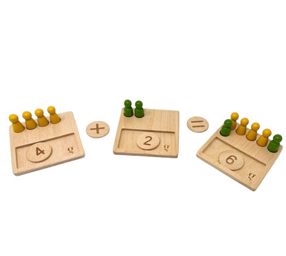 Jeu de comptage mathématique en bois | Jeu de maths des dix cadres | Puzzle mathématique