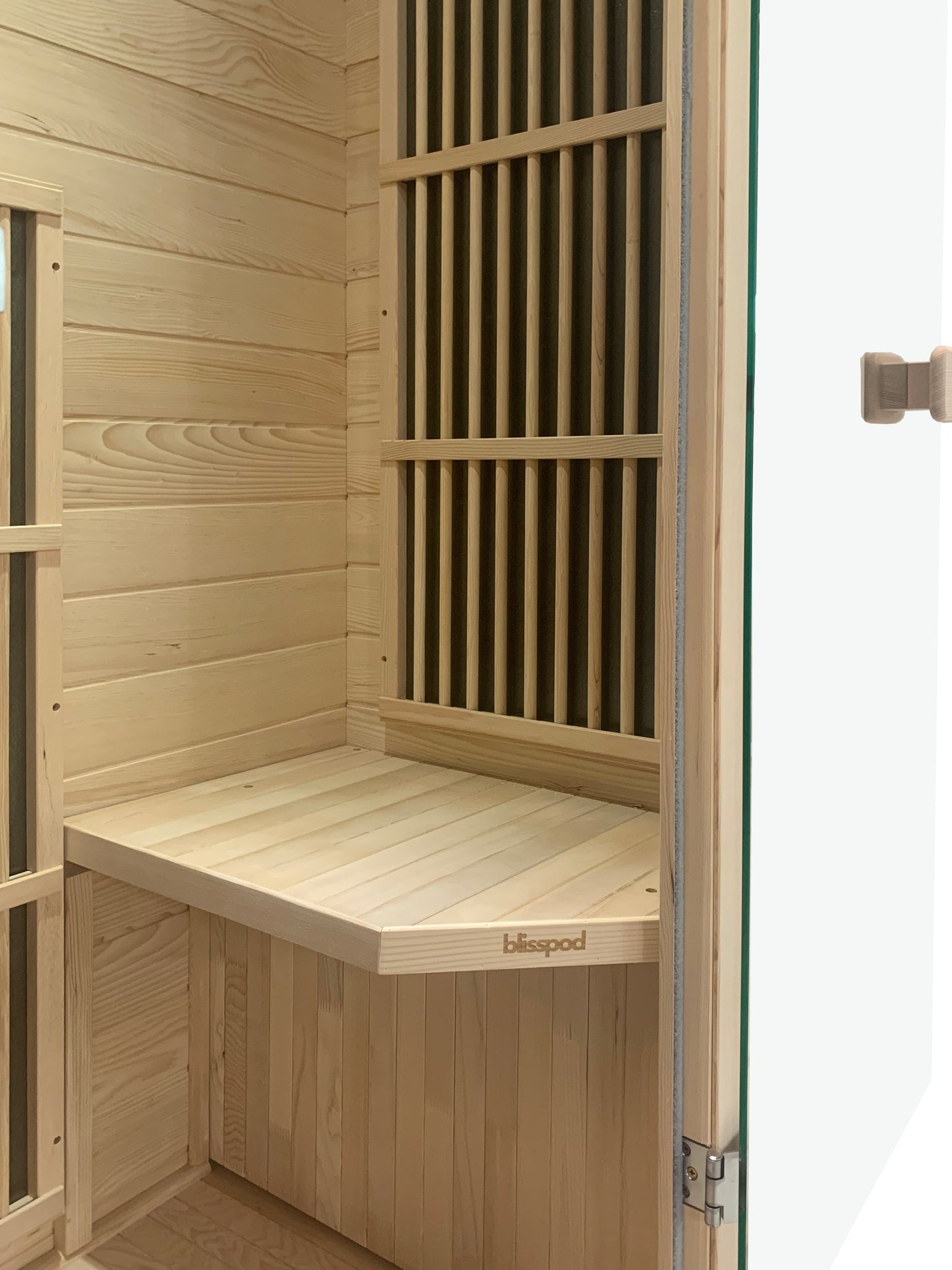Blisspod | Vienne | Sauna infrarouge lointain | Pruche du Canada très faible champ électromagnétique | 185 cm H x 90 cm L x 65 cm P | 1 personne