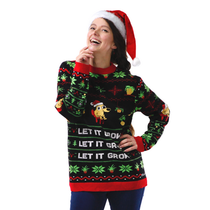 LAISSEZ-LE POUSSER - Pull de Noël moche Plante