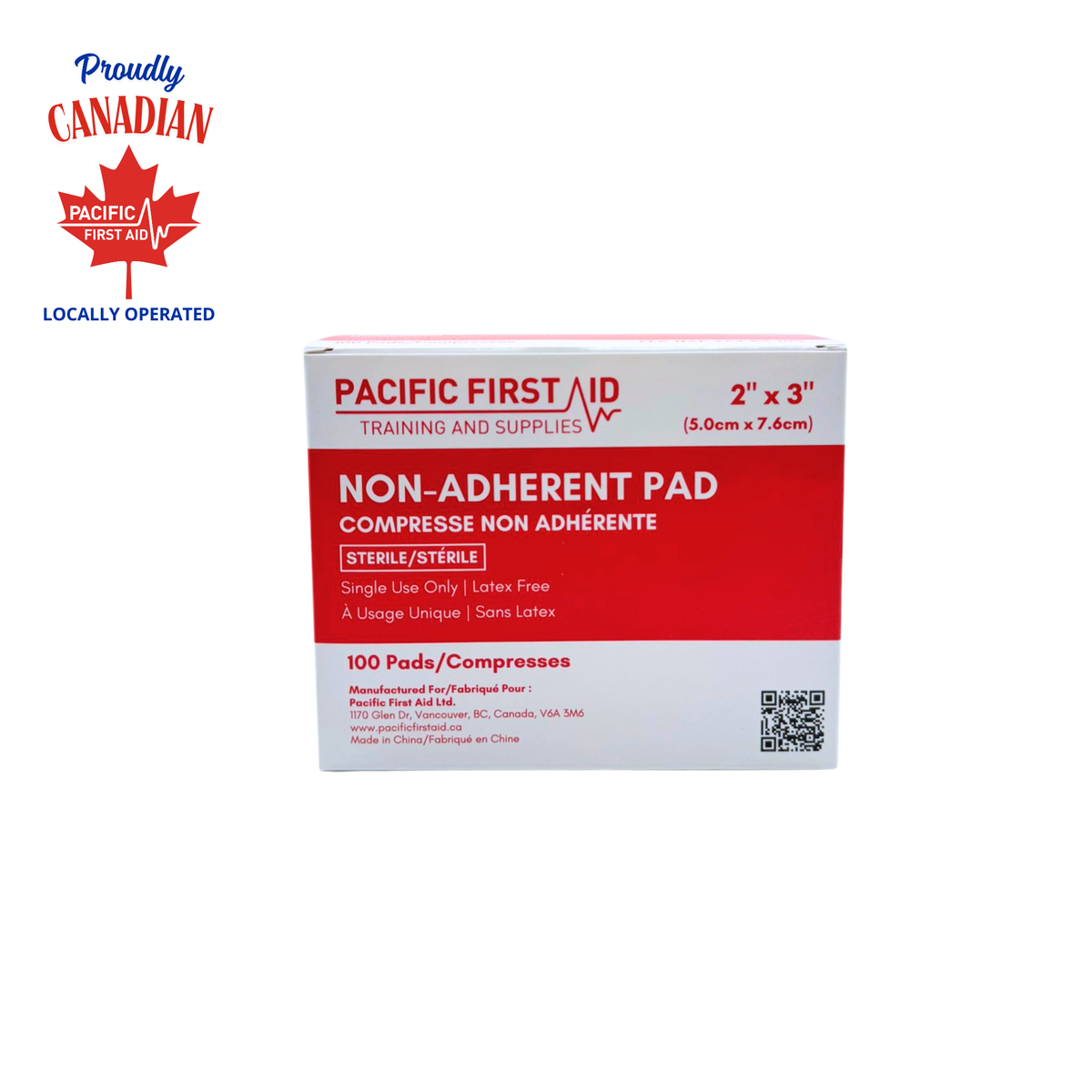 Non-Adherent Pads – Sterile, Latex-Free (2" x 3" & 3" x 4") – Box of 100