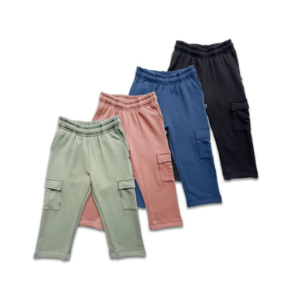 Kids' Bamboo Fleece Cargo Pants | Sage