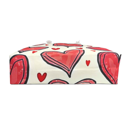 Sac de voyage week-end motif cœurs – Sac fourre-tout de voyage romantique aquarelle rouge