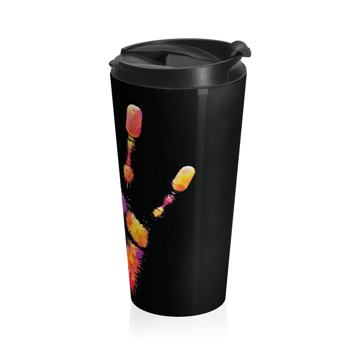 Mug de voyage — Gobelet en acier inoxydable avec motif patte de néon coloré