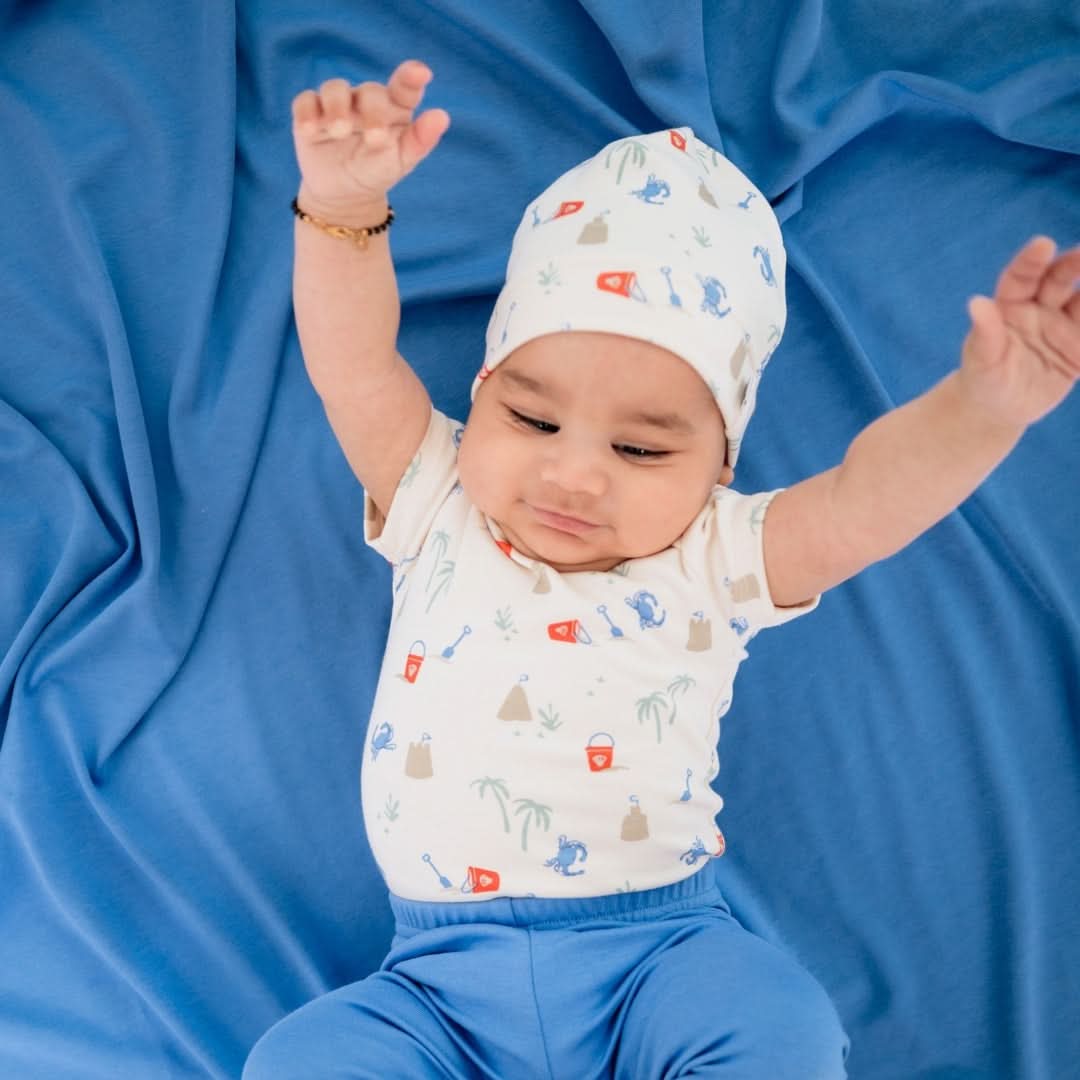 Bamboo Baby Short-Sleeved Bodysuit | Tangerine Crush