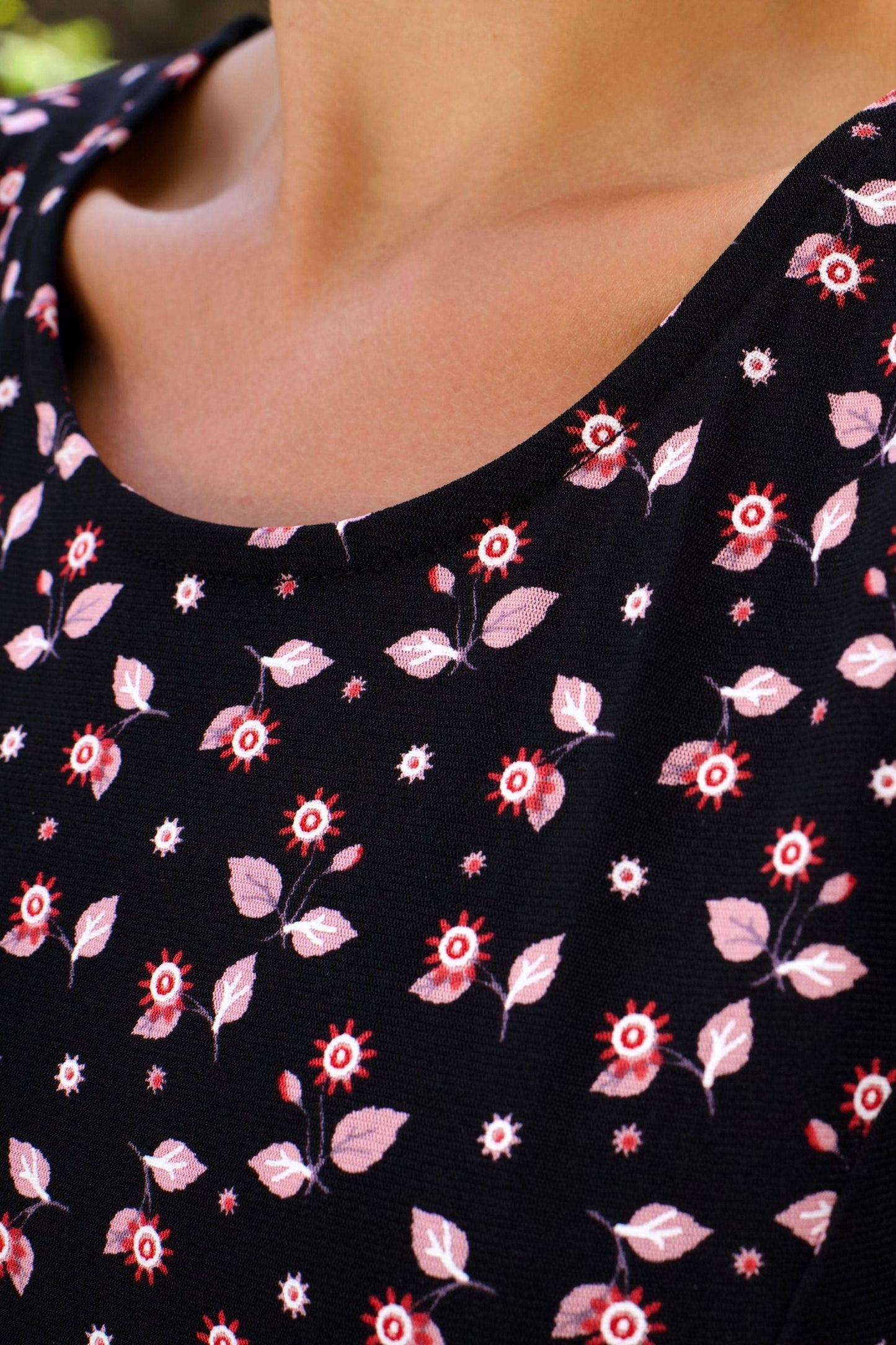 Robe patineuse évasée extensible à imprimé floral Daisie