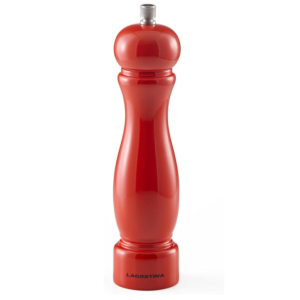 LAGOSTINA 9100050259 Wood Pepper Mill 9" Red