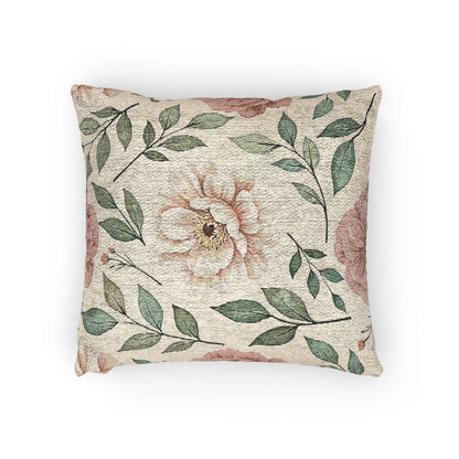 Oreiller Tissé Floral Vintage | Oreiller décoratif Rose Feuille Tapisserie