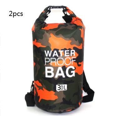 Sac étanche extérieur en polyester camouflage, sac à dos de plage portable à double bandoulière