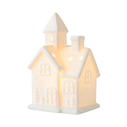 Ceramic Christmas Village – Luminous Desktop Holiday Decoration, 5 Styles