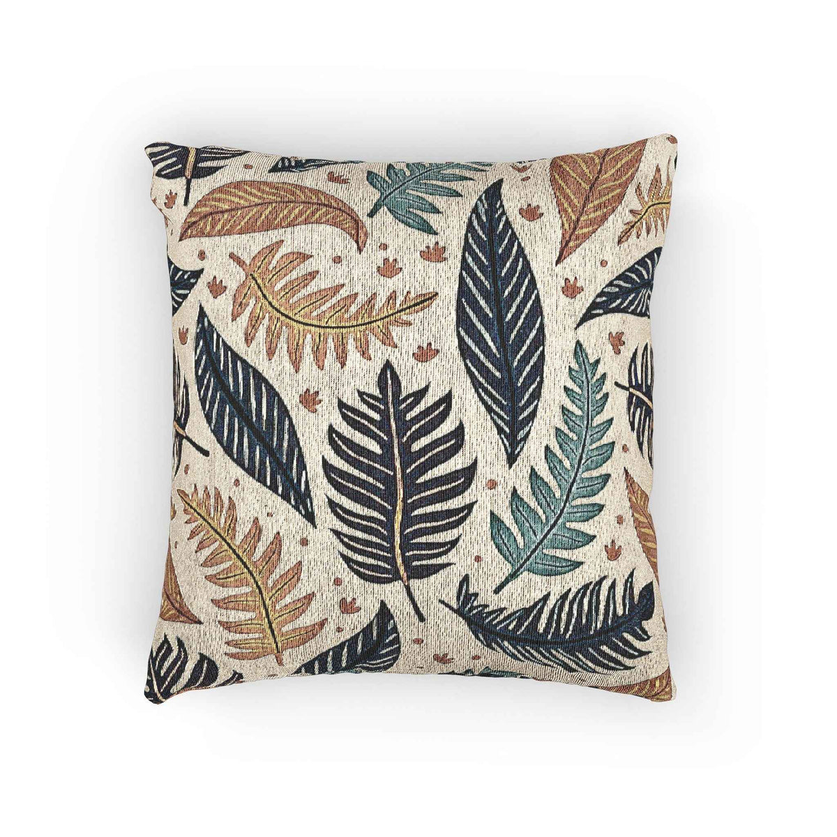 Coussin Tissé Motif Feuillage Botanique | Coussin Décoratif Tapisserie, Décoration Bohème