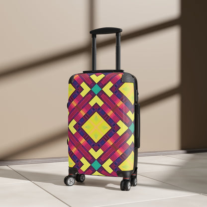Valise cabine géométrique colorée — Bagage de voyage kaléidoscope éclatant