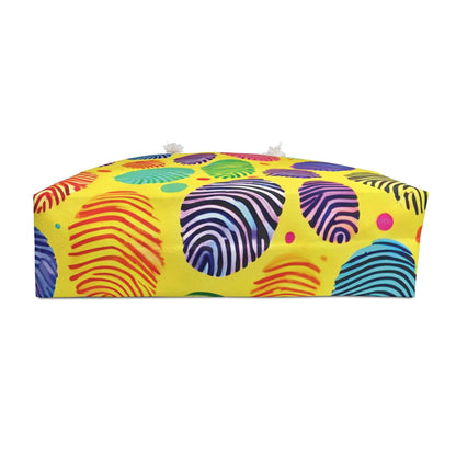 Sac de voyage week-end motif empreintes digitales arc-en-ciel | Sac fourre-tout de voyage coloré | Cadeau pour maman débordée