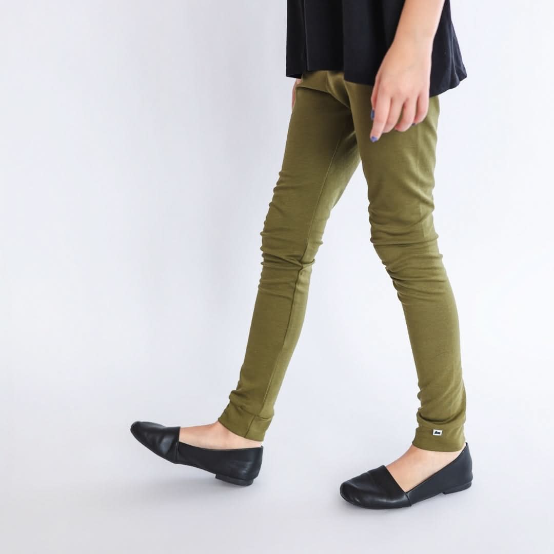 Youth Bamboo Leggings | Palm Fronds