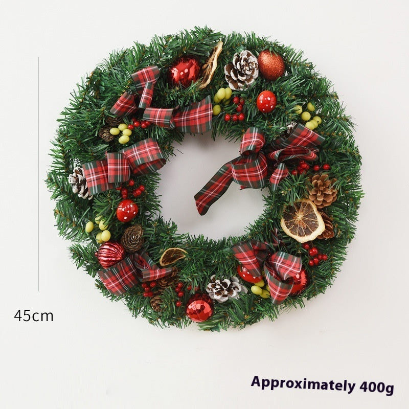 Christmas Garland Bow Christmas Door Hanging Window Decoration Christmas Decorations
