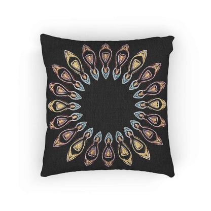Oreiller tissé à motif géométrique | Coussin décoratif