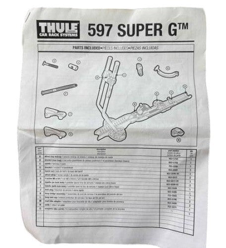 Porte-vélo vertical pour toit Thule 597 Super G Premium