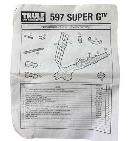 Porte-vélo vertical pour toit Thule 597 Super G Premium