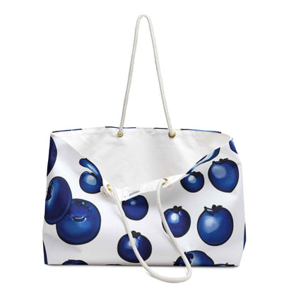 Sac de voyage en tissu Weekender à motif myrtille | Sac fourre-tout de voyage à imprimé fruits