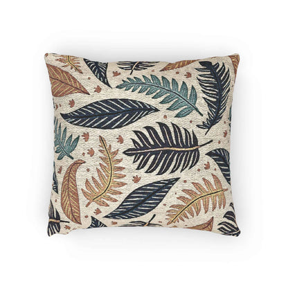 Coussin Tissé Motif Feuillage Botanique | Coussin Décoratif Tapisserie, Décoration Bohème