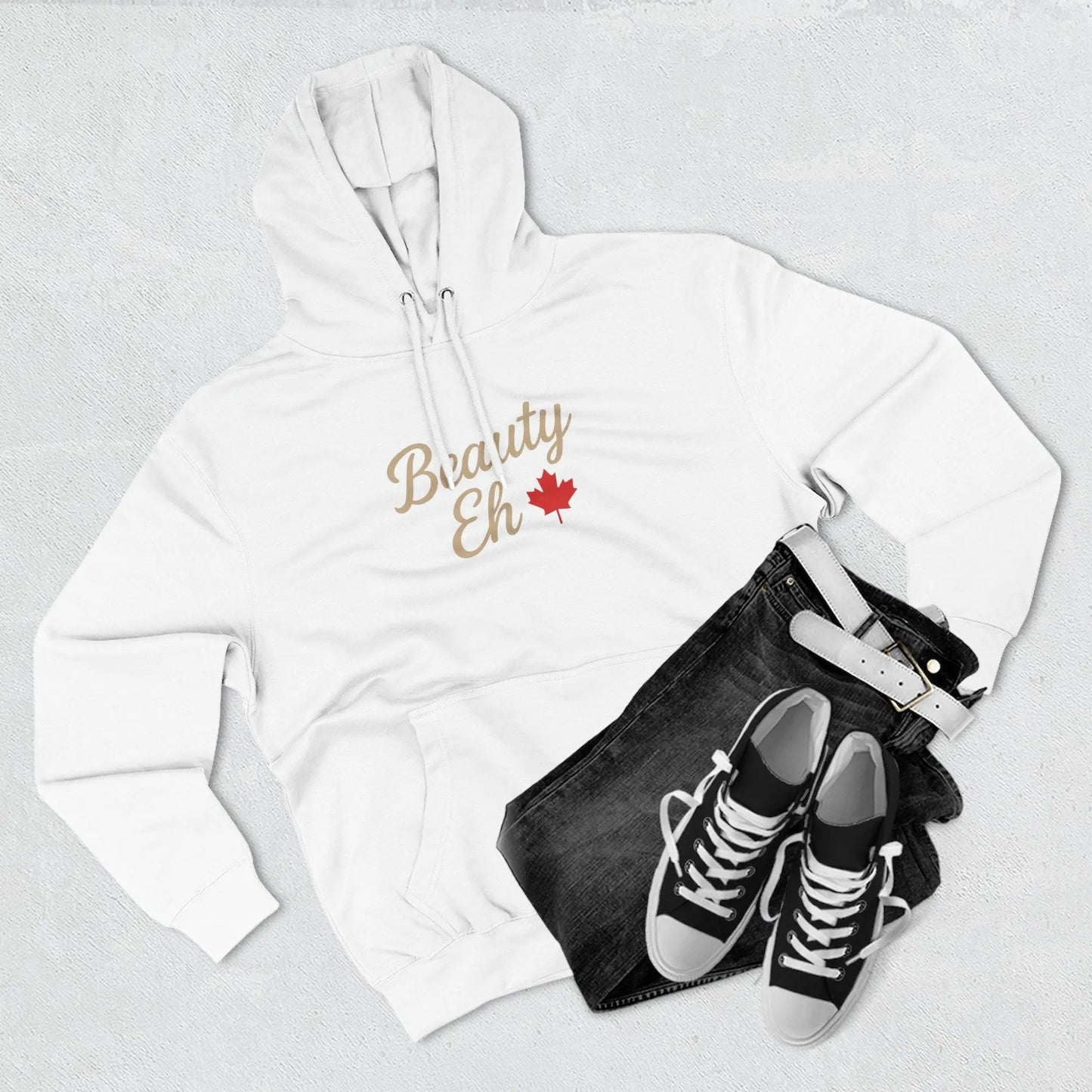 Chandail à capuchon Beauty Eh Canadian - Molleton à capuche Pride à la feuille d'érable - Vêtements de fête du Canada pour femmes - Molleton à capuchon doublé en polaire confortable