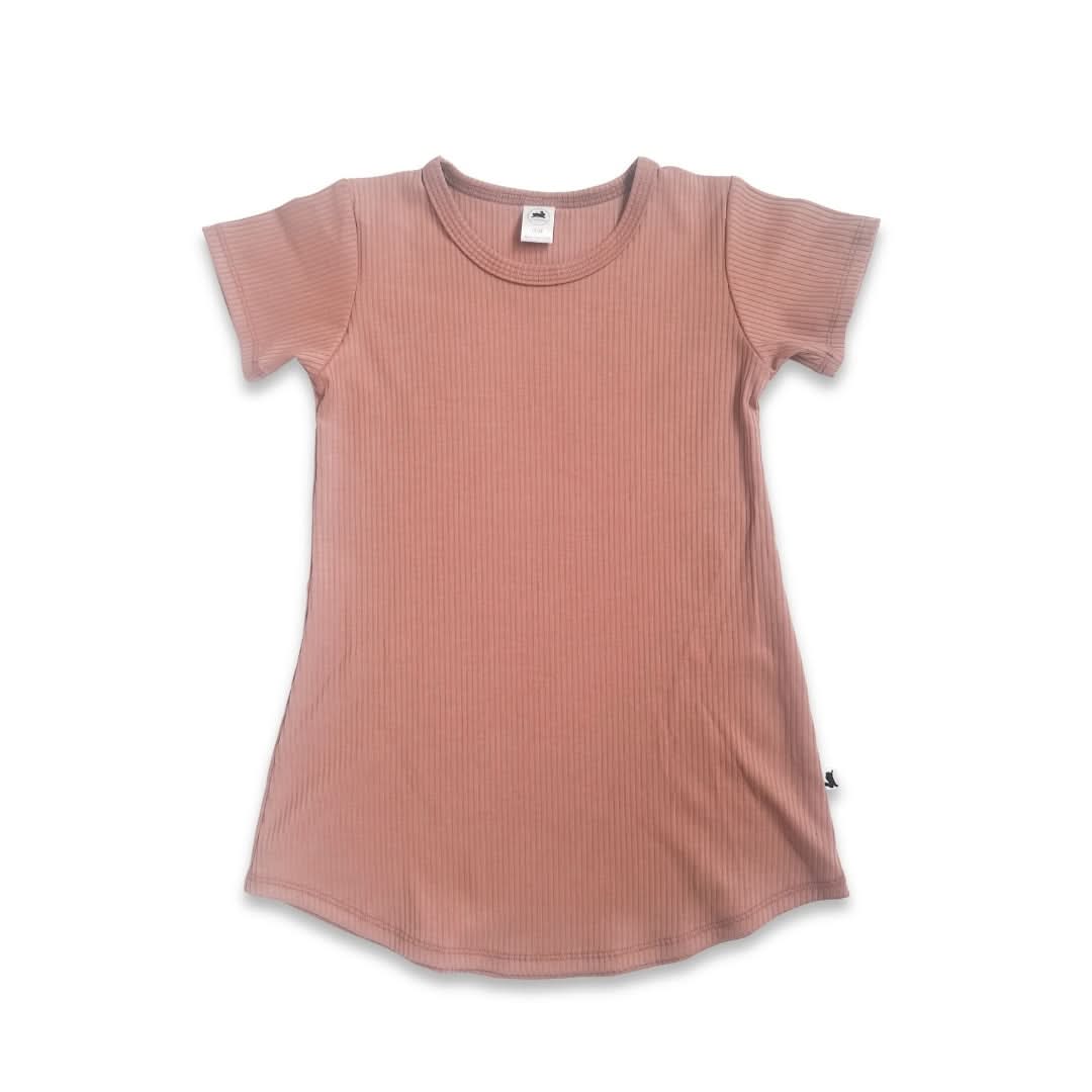Kids’ Bamboo Winslow Dress | Terracotta Rib