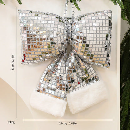 Mirror Bow Christmas Tree Decoration