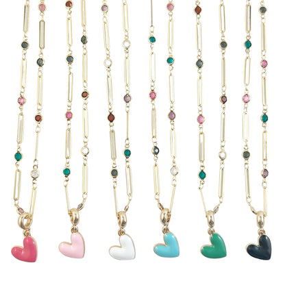 Heart Pop Necklace - Apple Jack