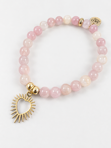 Bracelet Cœur à pointes en Kunzite