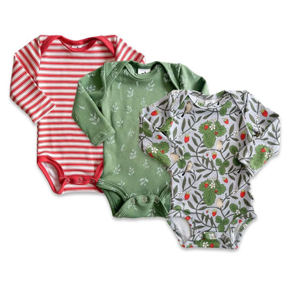 Baby Long-Sleeve Bamboo Bodysuit | Strawberry Patch