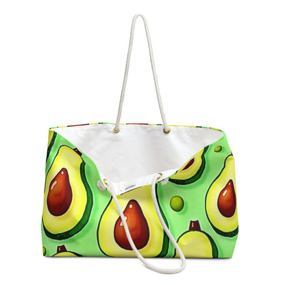 Sac de week-end imprimé avocat — Joli sac de plage et de voyage