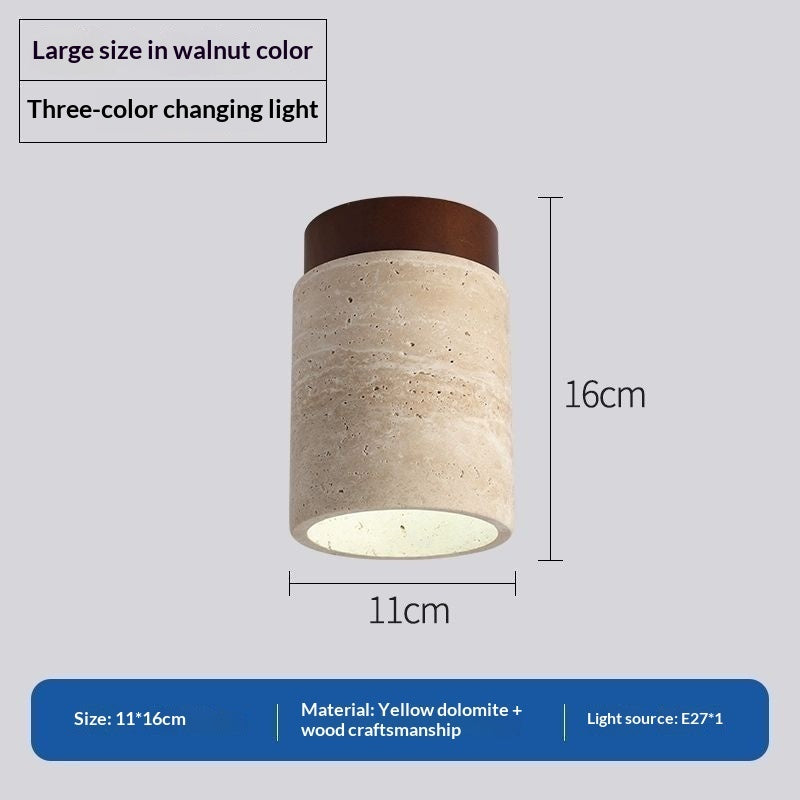 Plafonnier de style japonais tendance, forme grotte jaune, pour usage domestique