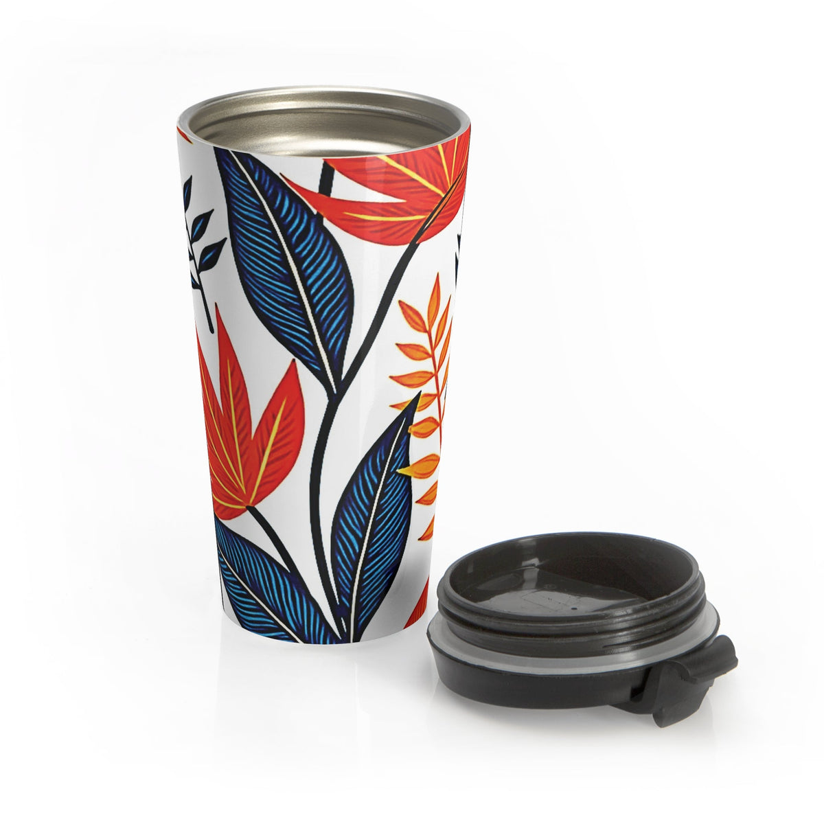 Mug de voyage en acier inoxydable Feuilles d'automne motif floral | Motif feuille d'automne