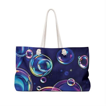 Sac de voyage Bulles de Savon Colorées | Grand Sac Fourre-tout à Imprimé Bulles Vibrantes