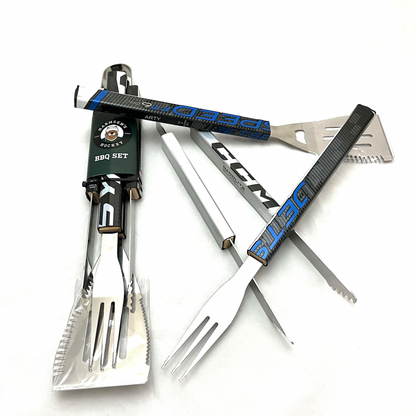 Ensemble d'outils de barbecue bâton de hockey – Ensemble de 3 pièces pour grillade