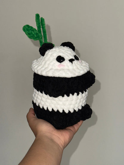 Handmade Crochet Panda Boba Plushie