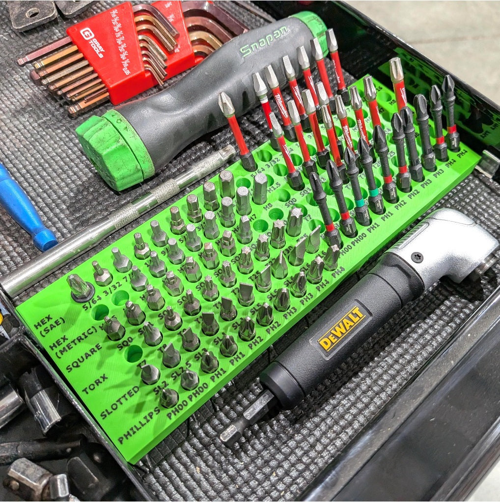 Screwdriver Hex Bit Storage - Fits 2" Deep Toolbox Drawers