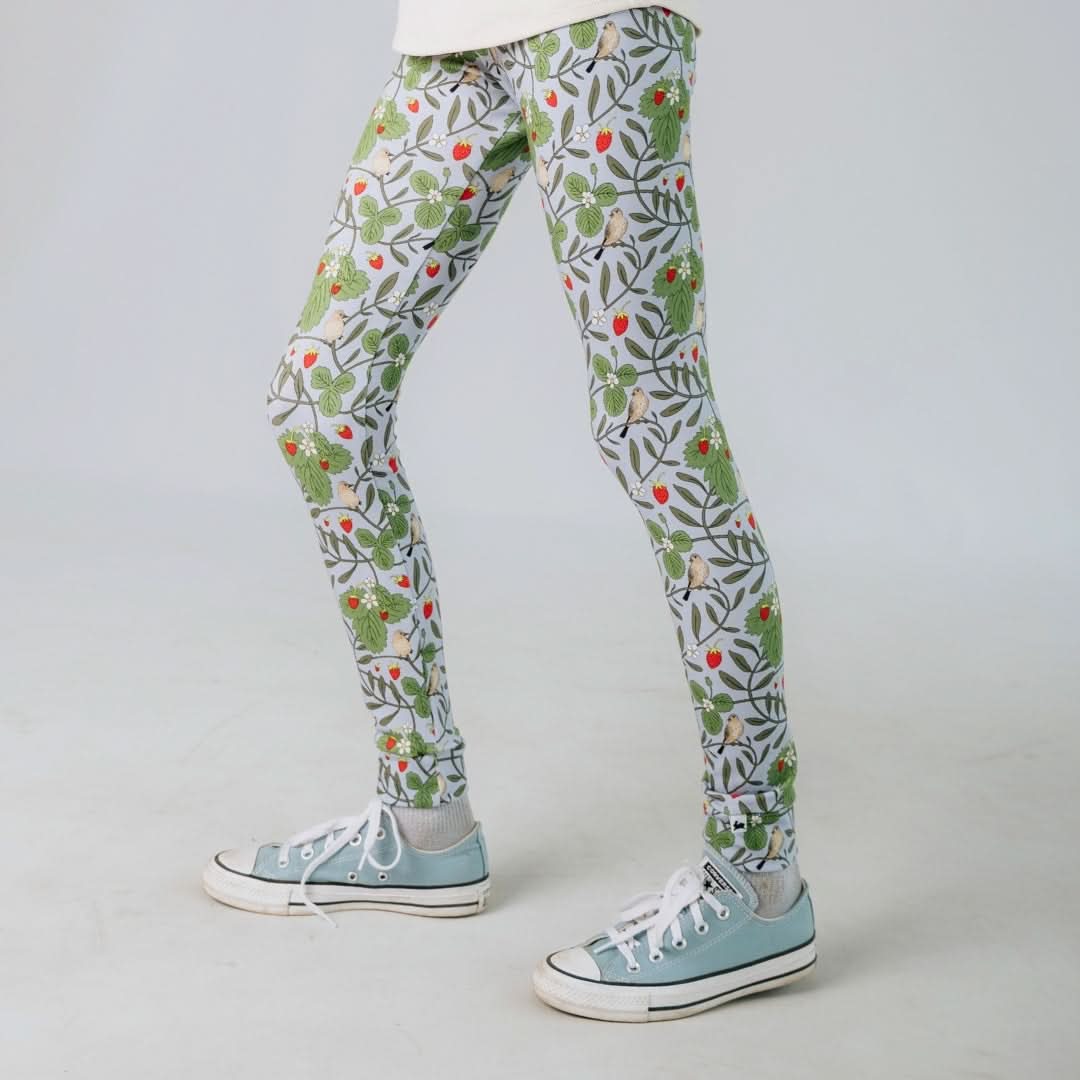 Youth Bamboo Leggings | Orange Smilies